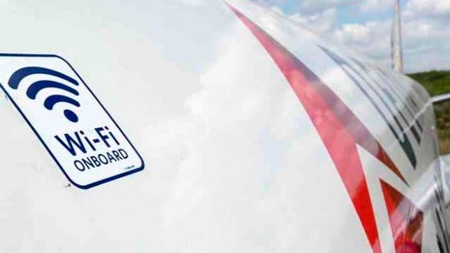 Indicador de Wi-Fi en un avión de Delta Airlines