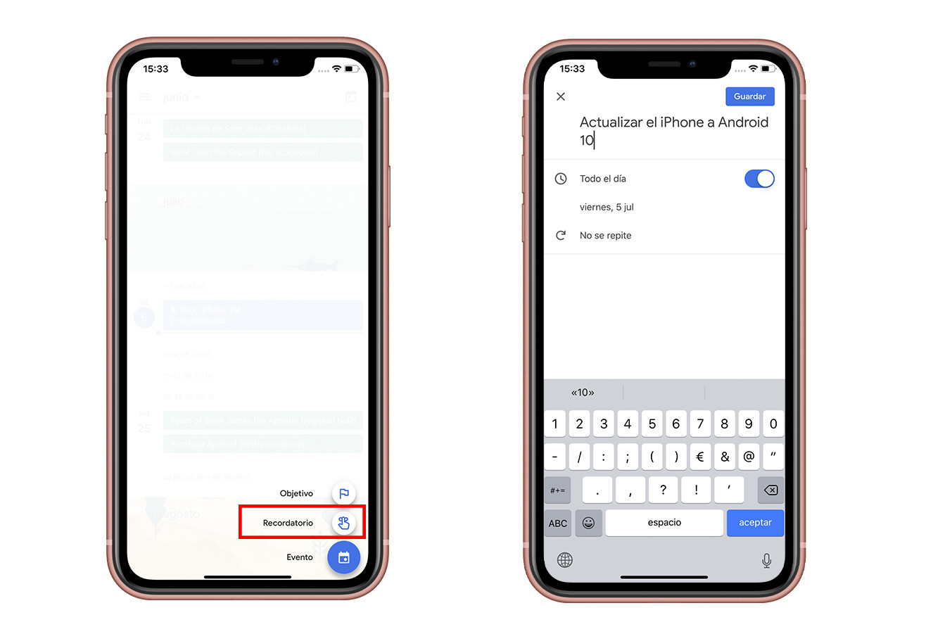 Google Calendar cómo crear recordatorios