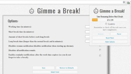 Gimme a break!: con integración con las tareas de Google