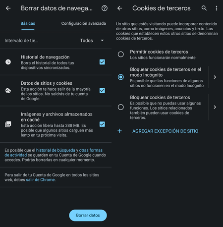 Cookies Vs Incognito Android