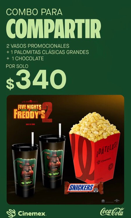 Five Nights Freddy S Vasos Cinemex