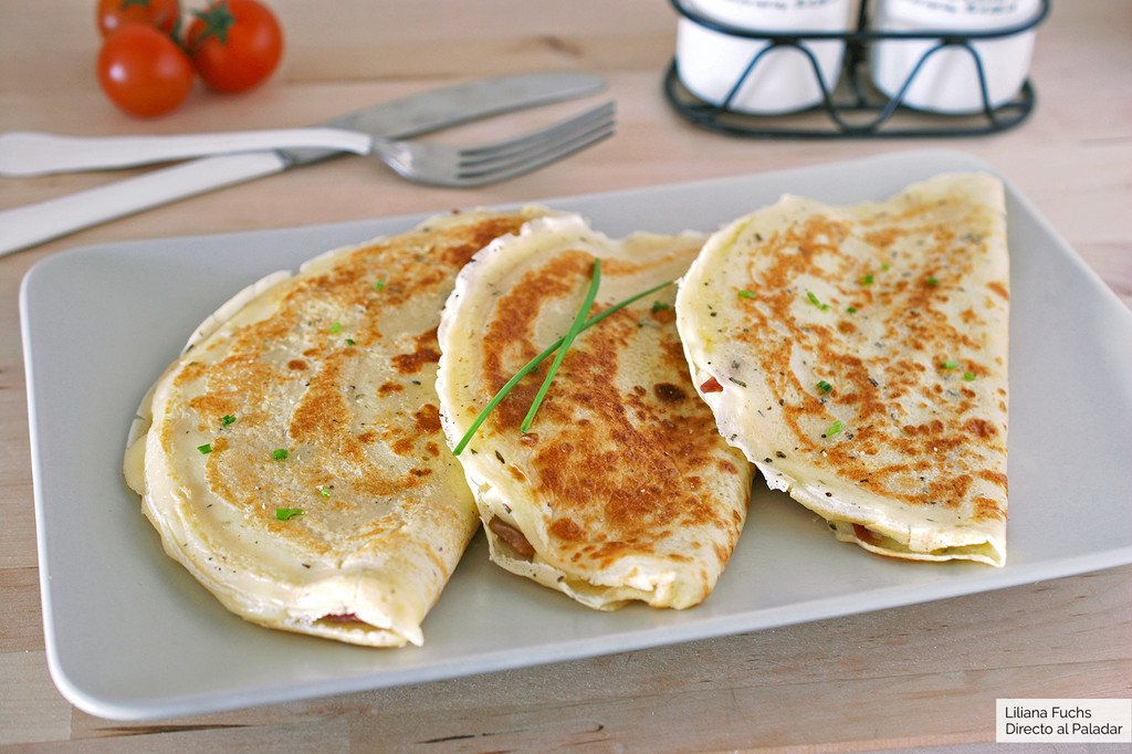 Crêpes de jamón y queso provolone: receta para un capricho de cena fácil