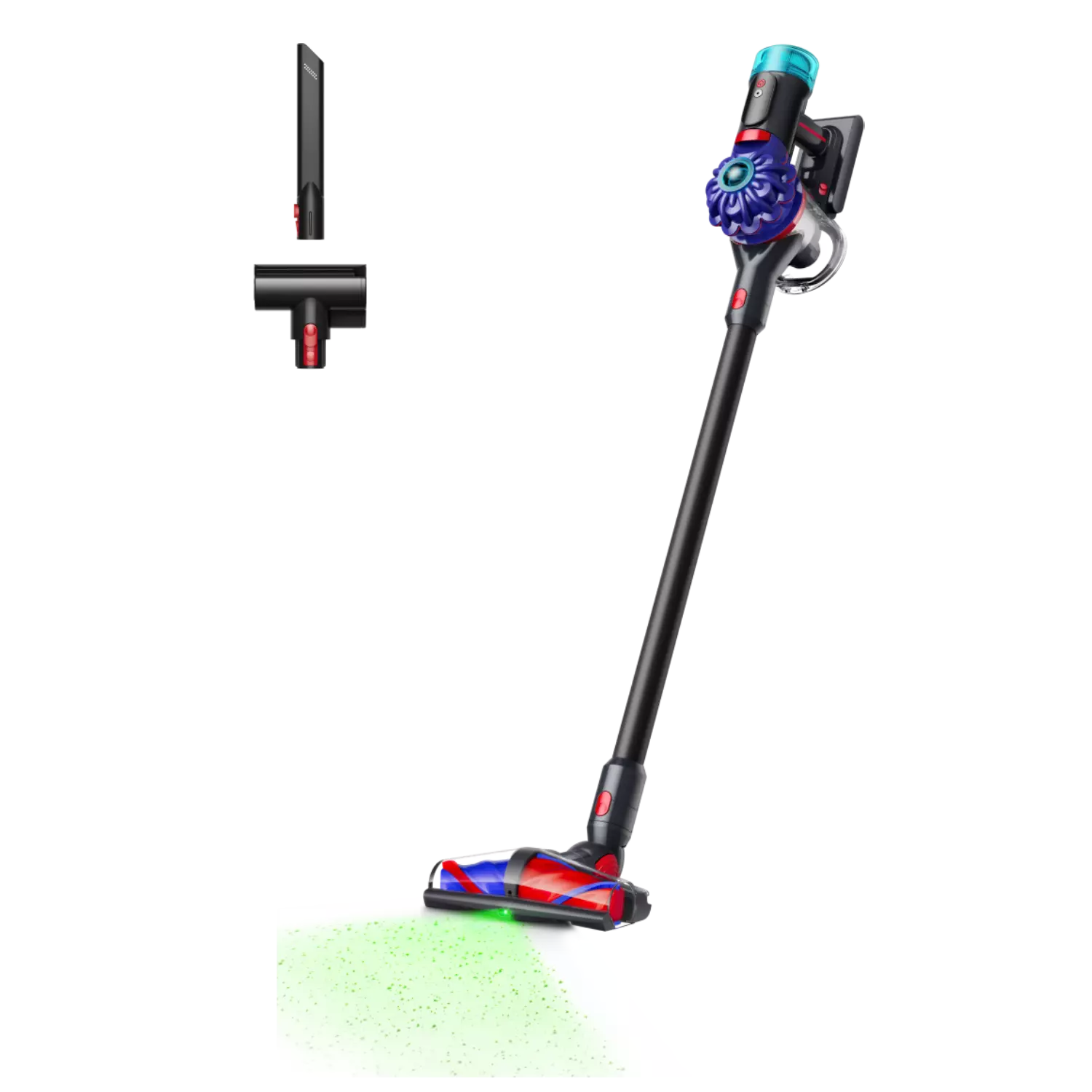Aspirador escoba - Dyson V10 Konical™, Potencia succión 150 AW, Autonomía 60 min, Accesorios, Negro