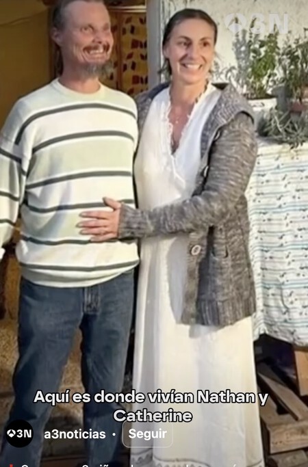 La pareja que vivía con sus hijos en esta granja.