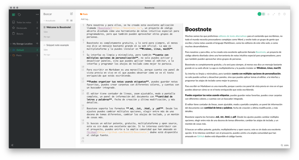 Boostnote es una app de notas gratuita, open source, multiplataforma y ...