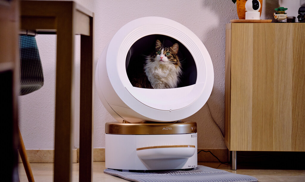 No me fiaba de los areneros automáticos para gato. Este de Mova me ha convencido