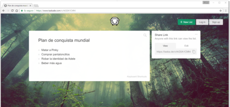 Taskade es un un gestor de tareas bonito y minimalista para añadir a la página de nueva pestaña de Chrome