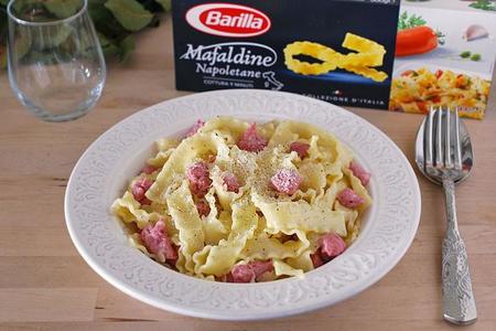 Receta de Mafaldine con salchicha