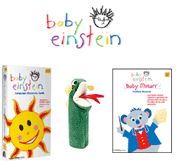 Nuevo pack Baby Mozart DVD, CD y marioneta