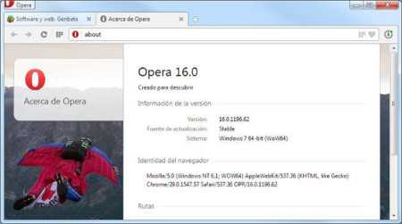 Lanzado Opera 16 estable. Un pequeño paso adelante en la dirección correcta