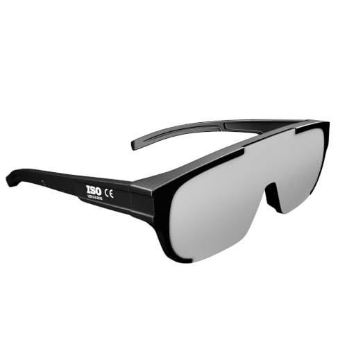 Gafas Homologadas para Ver Eclipse Solar, Fit-Over Oversize Superpuestas para Gafas Graduadas