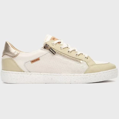 Zapatillas de mujer de piel con plantilla Memory Foam extraíble en color - Pikolinos - Blanco

