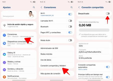 Samsung Compartir Internet