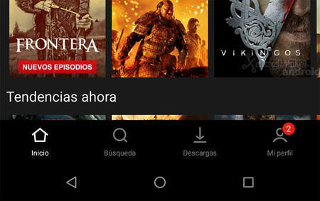 Así es la nueva interfaz de Netflix para Android: adiós a la barra de navegación lateral