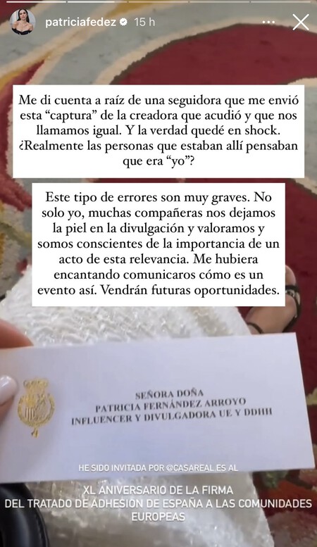 Patricia Fernández en Instagram