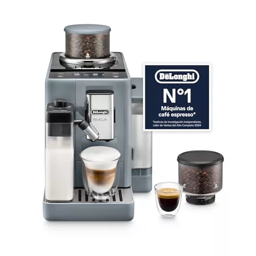 De’Longhi Rivelia – Cafetera Superautomática, LatteCrema Jarra de leche automática