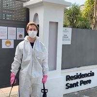 Dominique Aegerter y la lucha activa contra el COVID-19: desinfecta cada día una residencia de ancianos en Terrasa