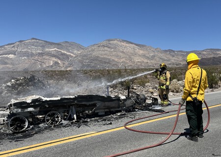 Death Valley National Park Incendio Autos Calor