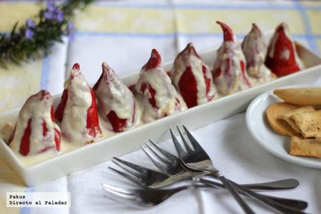 Receta de pimientos rellenos de crema suave de chorizo