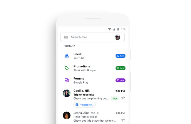 Nuevo Gmail Android