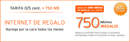 Simyo responde con el aumento de hasta 750 MB en su tarifa estrella