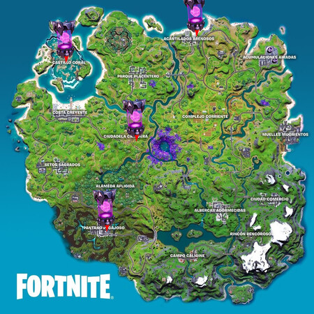 Mapa Semana 3 Artefactos Alienigenas Fortnite