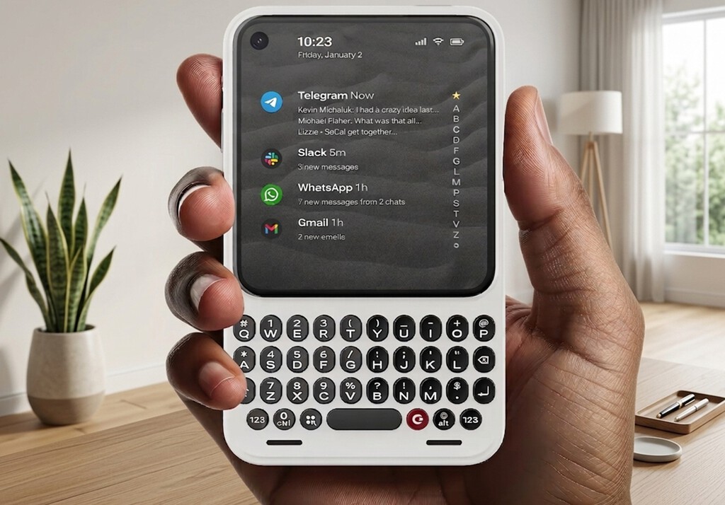 El espíritu de BlackBerry resucita en este móvil con Android 17, teclado mecánico y silicio-carbono. Es un caramelito para una comunicación sin scroll
