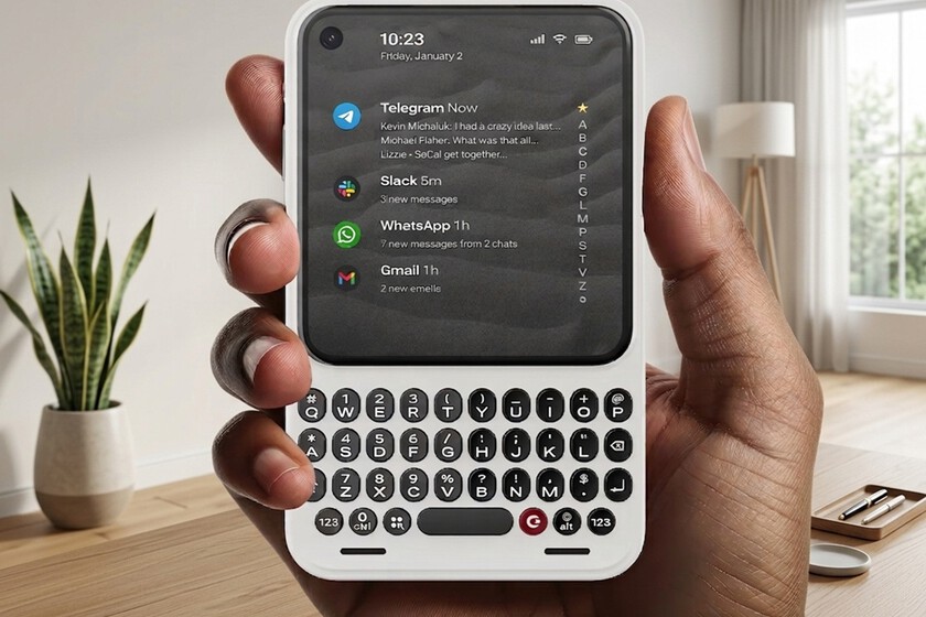 El espíritu de BlackBerry resucita en este móvil con Android 17, teclado mecánico y silicio-carbono. Es un caramelito para una comunicación sin scroll