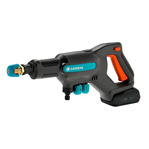 Gardena Limpiador inalámbrico de presión media AquaClean 24/18V P4A sin batería: 3 niveles, presión máx. 24 bar, manguera aspiración, conexiones OGS y filtro (14800-55)