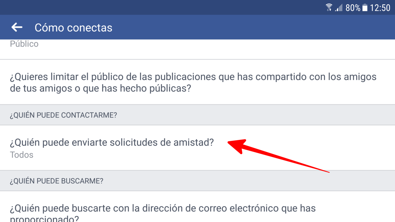 Cómo dejar de recibir solicitudes de amistad de desconocidos en Facebook