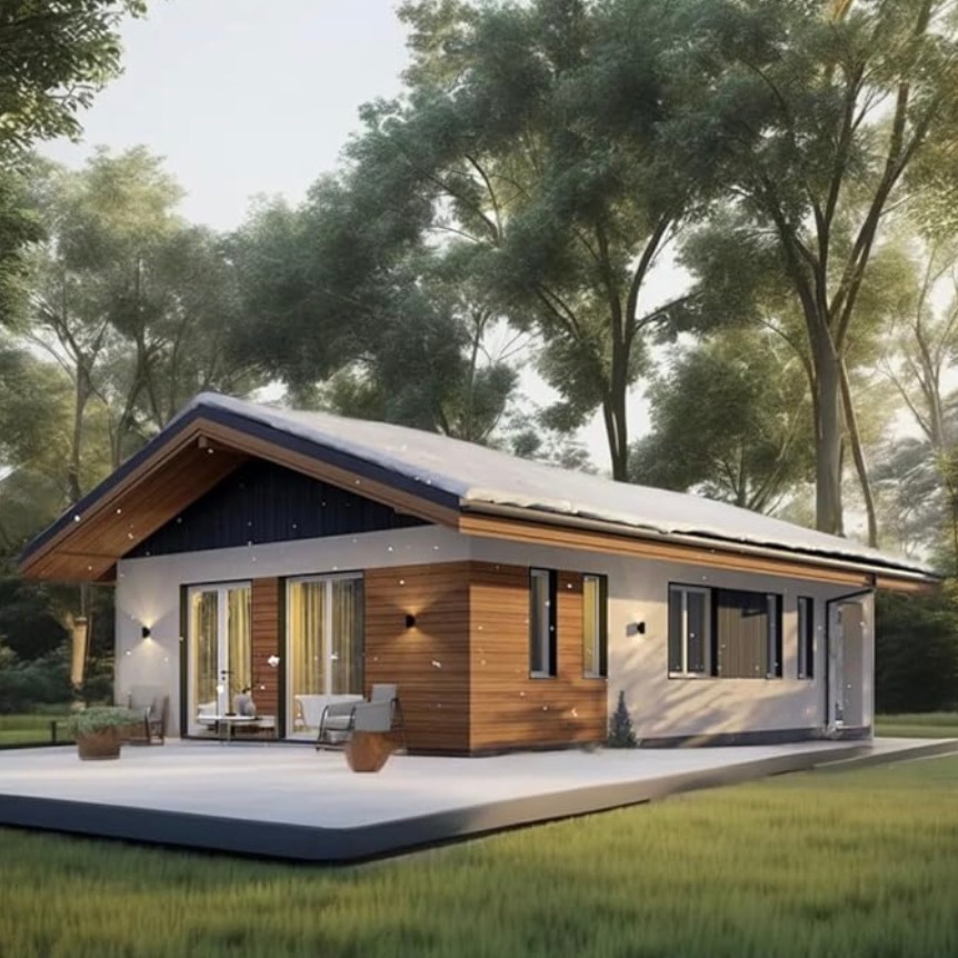 Casa plegable prefabricada de 20 pies con 3 dormitorios, 1 baño completo y cocina, casas pequeñas para vivir para adultos, casa móvil con marco de acero
