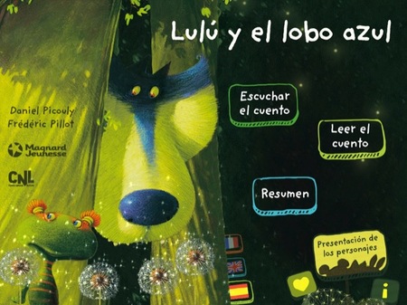 Lulú y el Lobo Azul es un libro interactivo con preciosas imágenes y música para leer y compartir con los peques