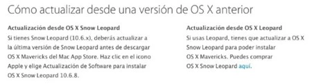 Actualización OS X Mavericks