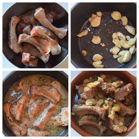 Costillas de cerdo al ajillo paso a paso