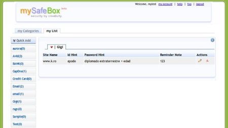 mySafeBox, una aproximación diferente para gestionar contraseñas: recordarlas