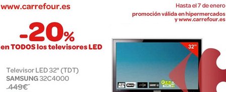 20% en televisores LED en Carrefour