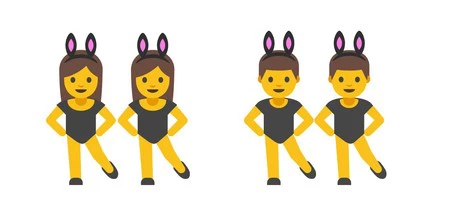 ウサギの耳を持った男性がパーティーをする絵文字ペディア Android 7 1