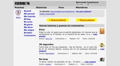 Escribeya, nueva red social hispana para la creación literaria