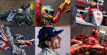 Los impresionantes retratos de los protagonistas de la Fórmula 1, por cortesía del pincel de Paul Oz