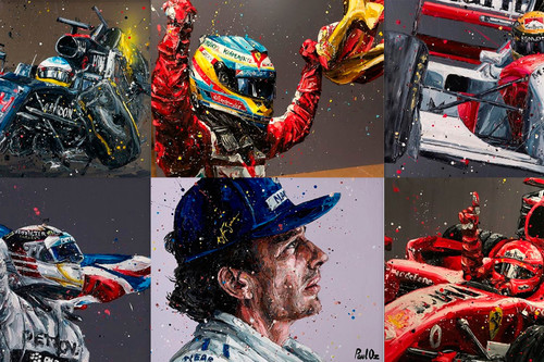 Los impresionantes retratos de los protagonistas de la Fórmula 1, por cortesía del pincel de Paul Oz