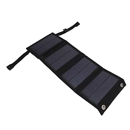 Panel Solar Plegable, Carga Rápida y Energía Renovable, Cargador de Batería Móvil 20W USB 5V, Diseño Ligero Portátil para Campamentos, senderismo, picnics, escalada al aire