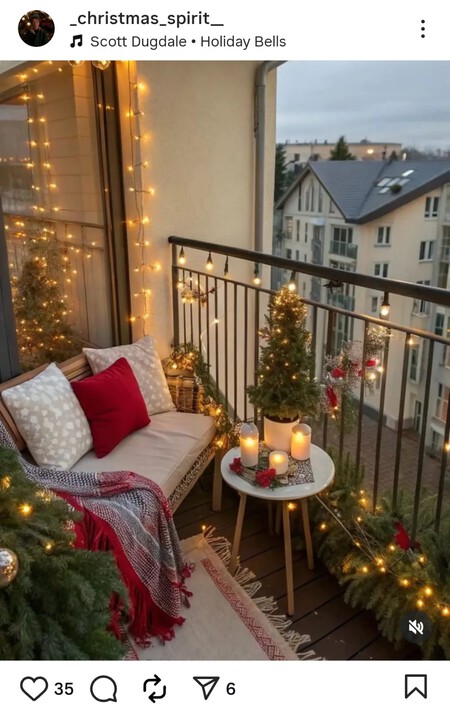 Decoración de balcones en Navidad