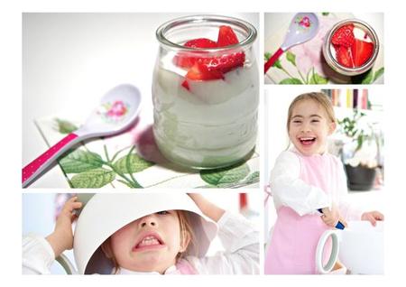 Receta de panacota de fresas para cocinar con niños