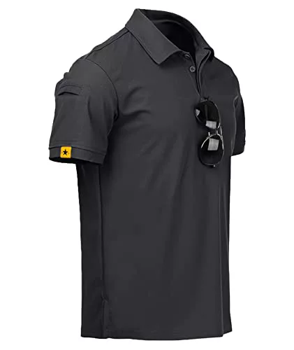 JACKETOWN Polo Manga Corta para Hombre Secado Rápido Transpirable Polo Tenis Polo Verano para Hombre Golf Camisa Deportiva Casual Basic Polo