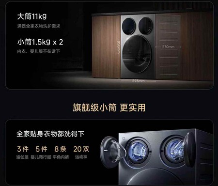 Lavadora Xiaomi triple tambor