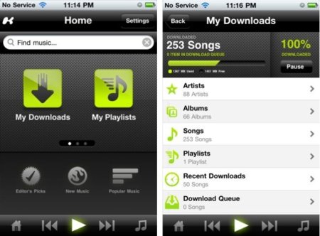 Streaming en el iPhone: Kazaa regresa para competir con Spotify pero son muchos más los que lo intentan