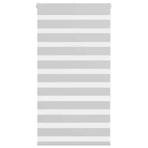 vidaXL Estor Cebra Gris Claro 90x150 cm Tejido Ancho 85,9 cm poliéster, Estor Doble, Estor Enrollable Cebra, Cortina Cebra, Estor Doble
