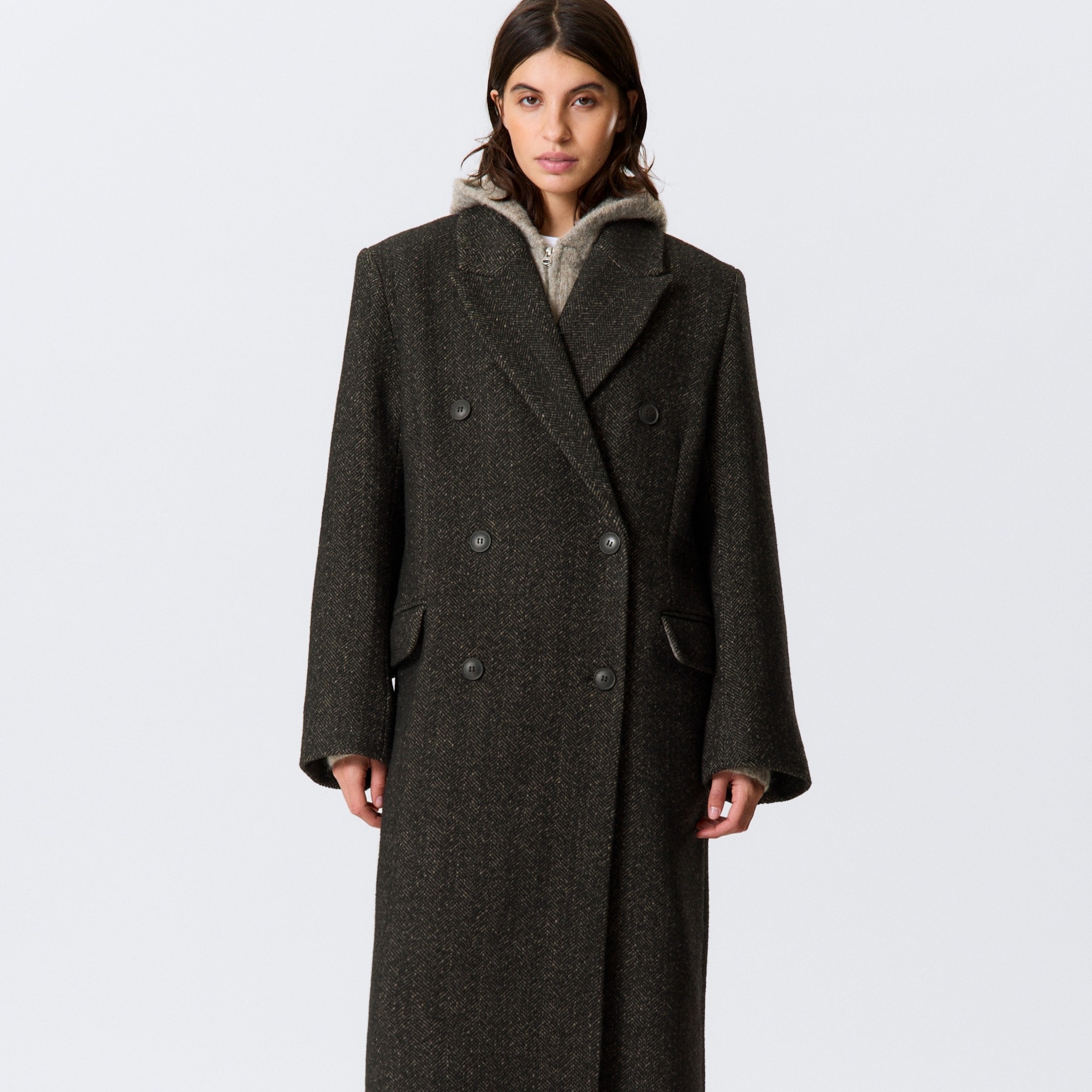 Weekday
Logan Double-Breasted Wool-Blend Coat