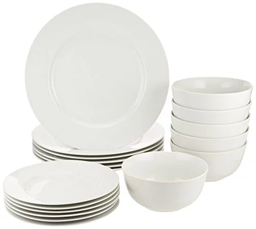 Amazon Basics Vajilla para 6 personas (18 piezas)