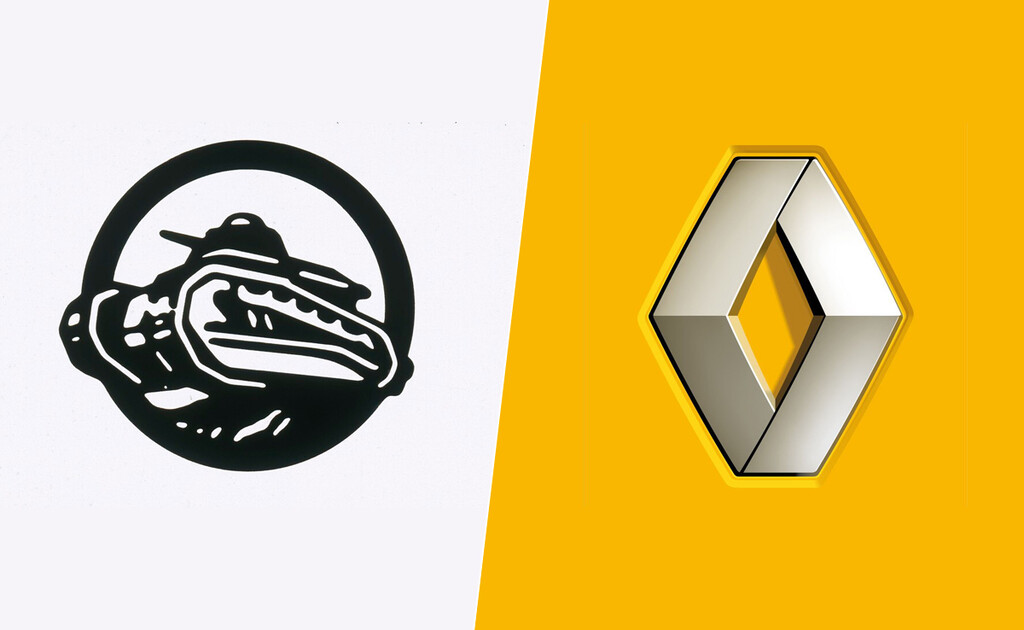 La turbulenta historia del logo de Renault: un tanque militar transformado más tarde en un rombo